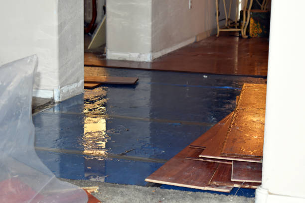 Professional Burst Pipe Cleanup technician working in Uncasville, CT